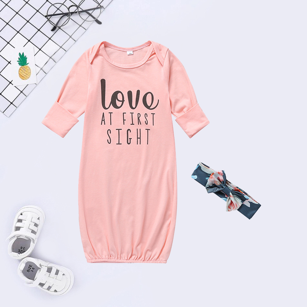 

Baby / Girl Love Print Long-sleeve Dress