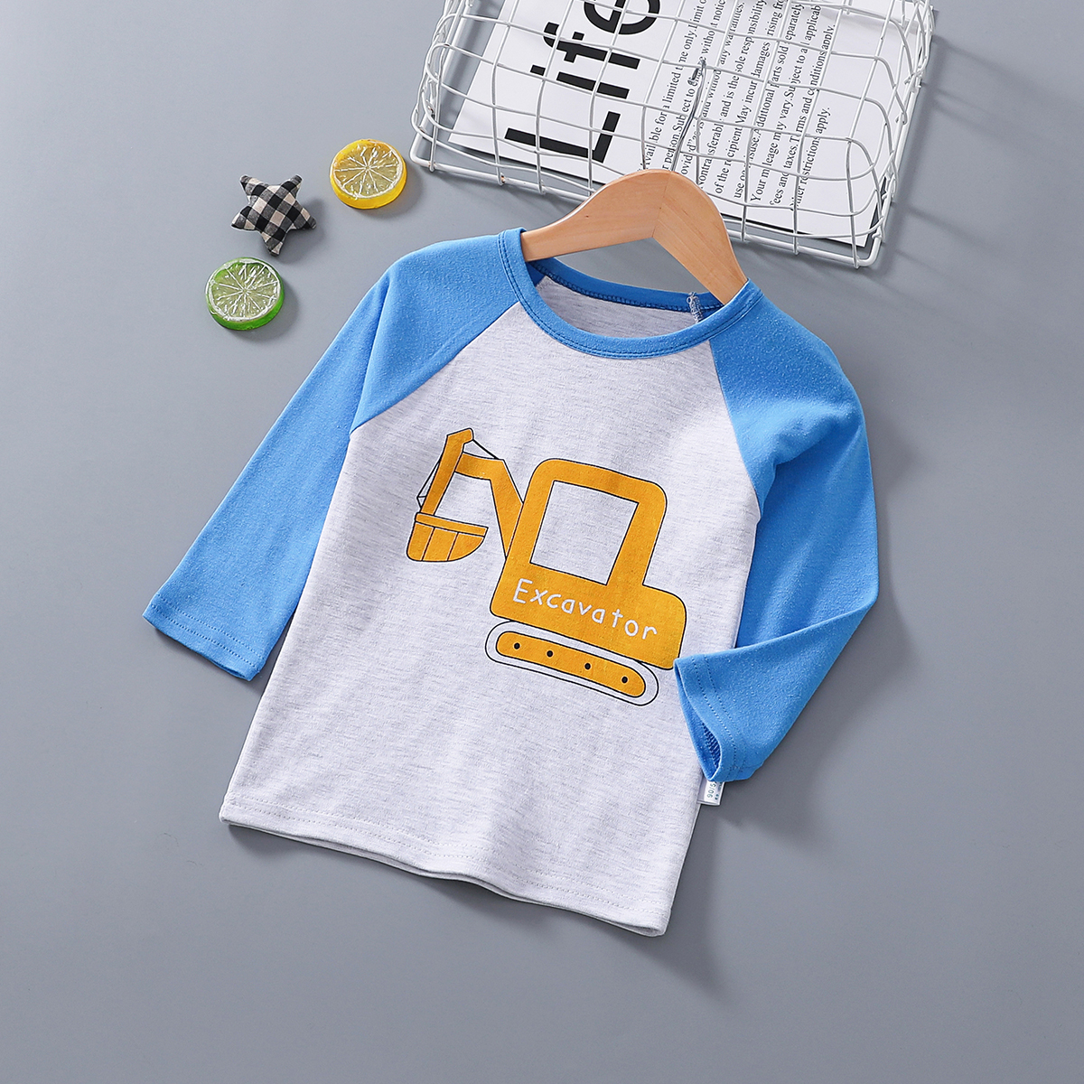 

Toddler Car Print Long-sleeve Top