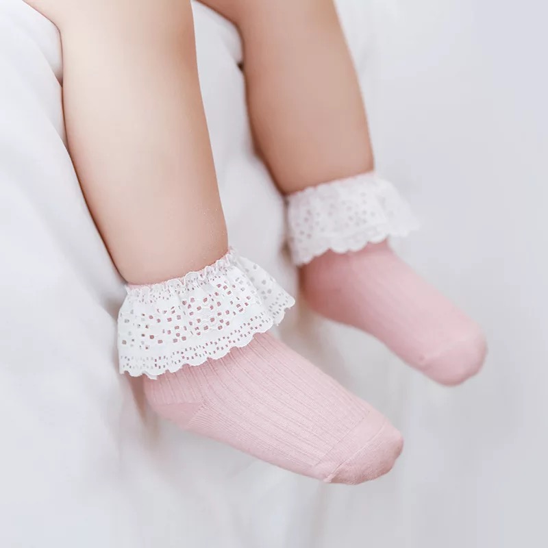 

Baby / Toddler Hollow Out Lace Solid Striped Socks