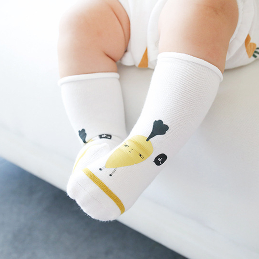 

3-piece Baby / Toddler Lovely Vegetable Print Stockings Mid Calf Socks