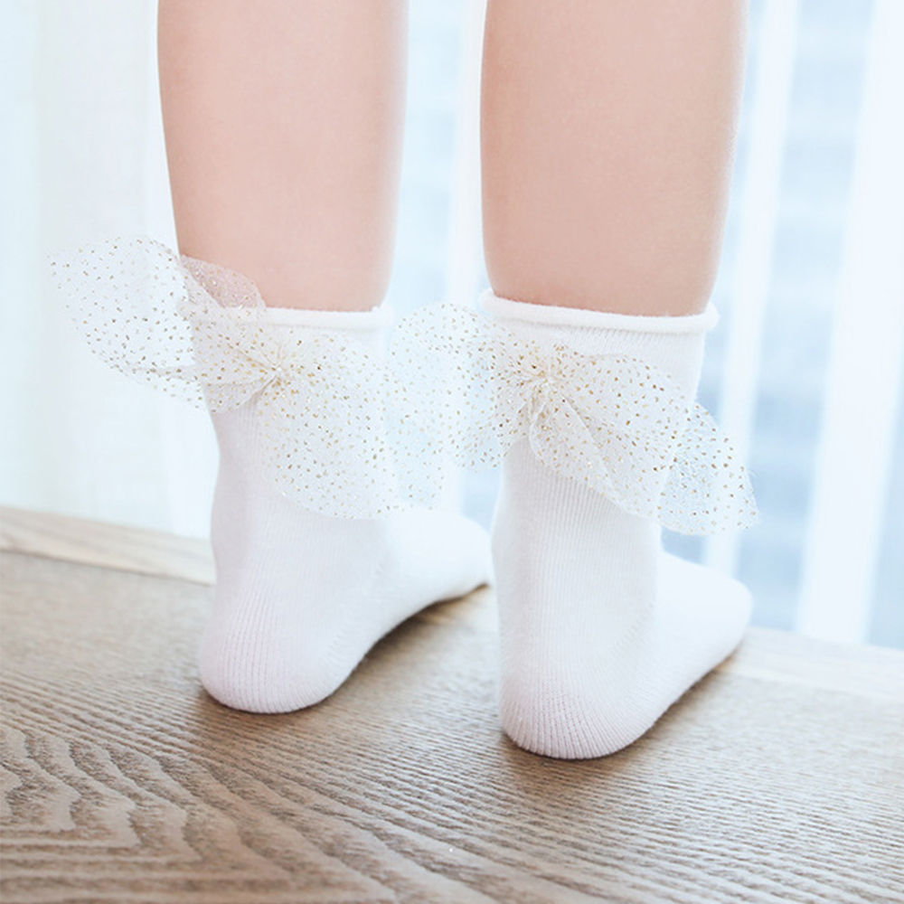 

Baby / Toddler Lovely Solid Lace Polka Dots Bow Socks
