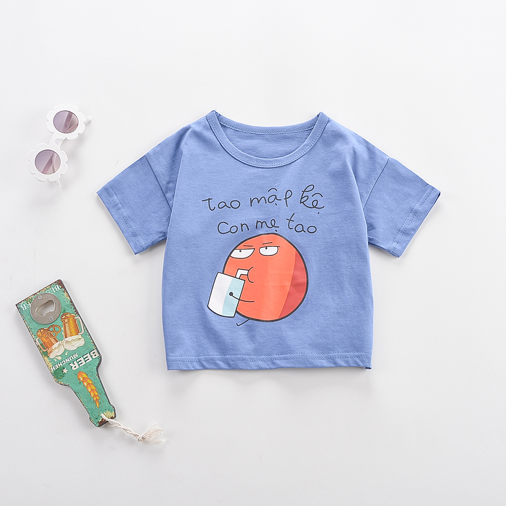 

Baby / Toddler Letter Print Cartoon Tee