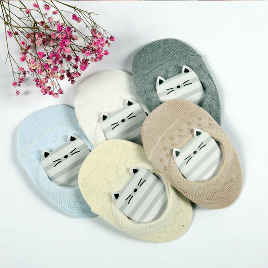 

5-pair Baby / Toddler Solid Breathable Socks