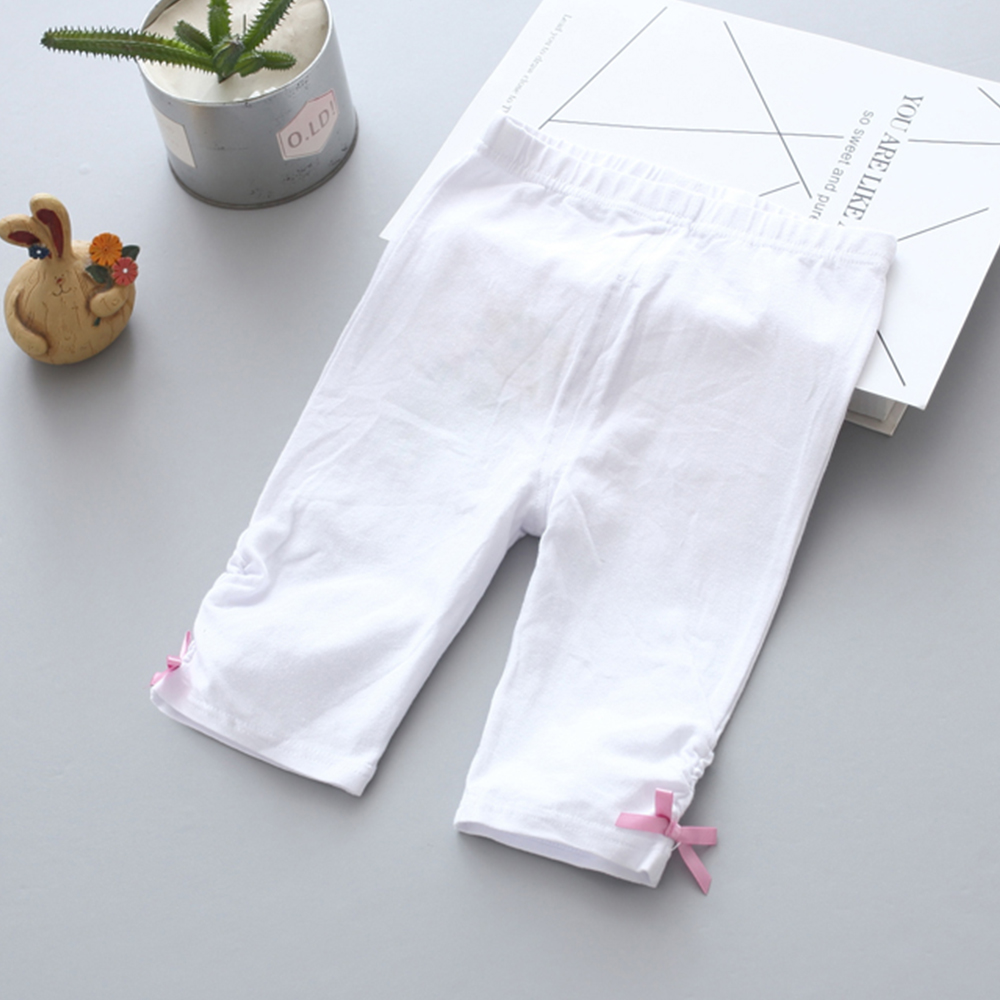 

Baby / Toddler Bow Decor Solid Lace Pants