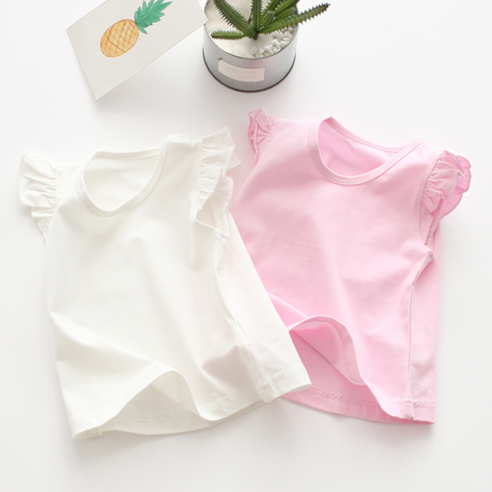 

Baby / Toddler Solid Flutter-sleeve Tee