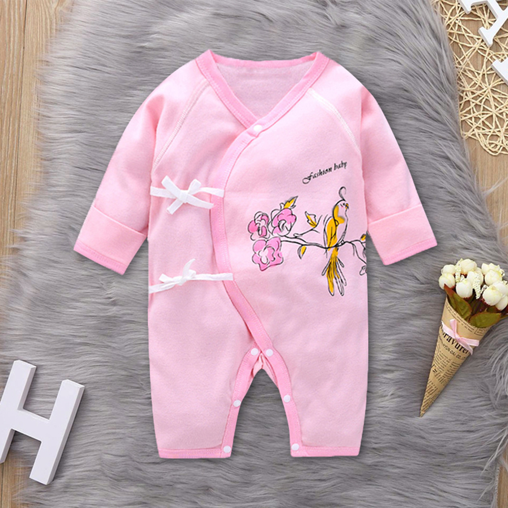 

Baby Girl Floral Print Long-sleeve Pajamas