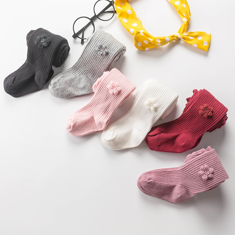 

Baby / Toddler Sweet Solid Floral Decor Pantyhose