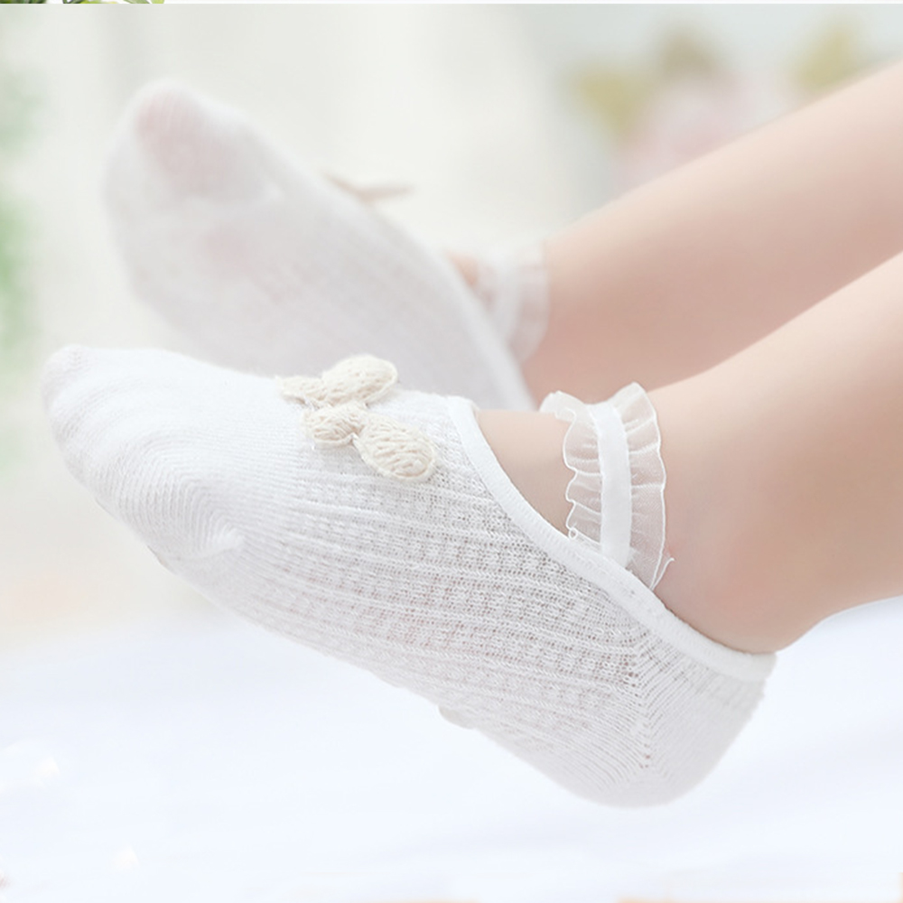 

Baby Solid Butterfly Decor Breathable Socks