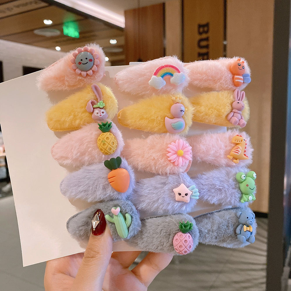 

5-pack Cute Cartoon Fleece Hairbands for Girls