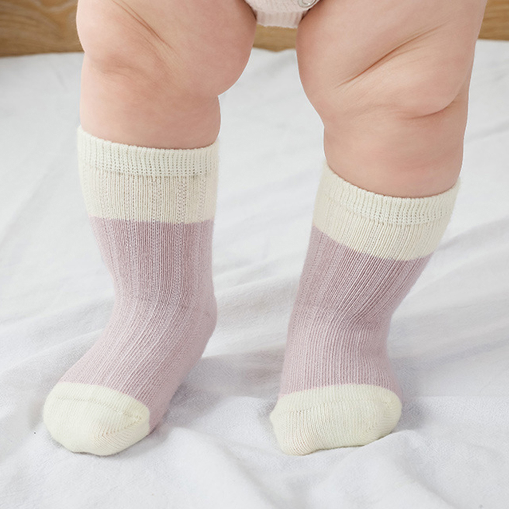 

Baby / Toddler Color Block Two Tone Non-slip Glue Socks