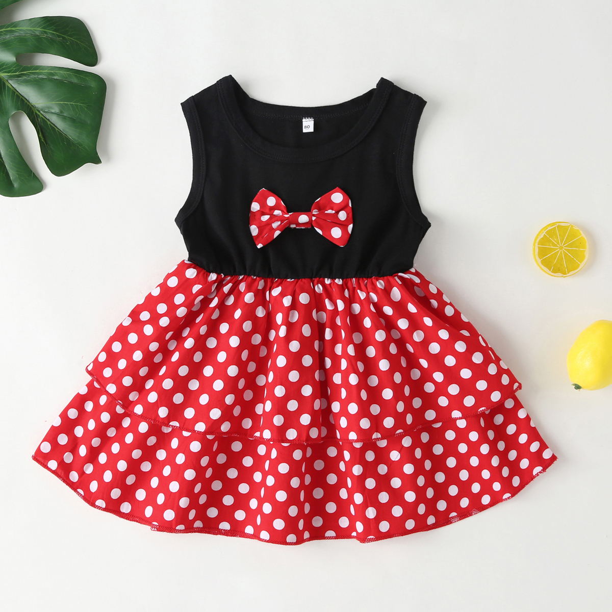 

Baby Sweet Polka Dots Bowknot Dress