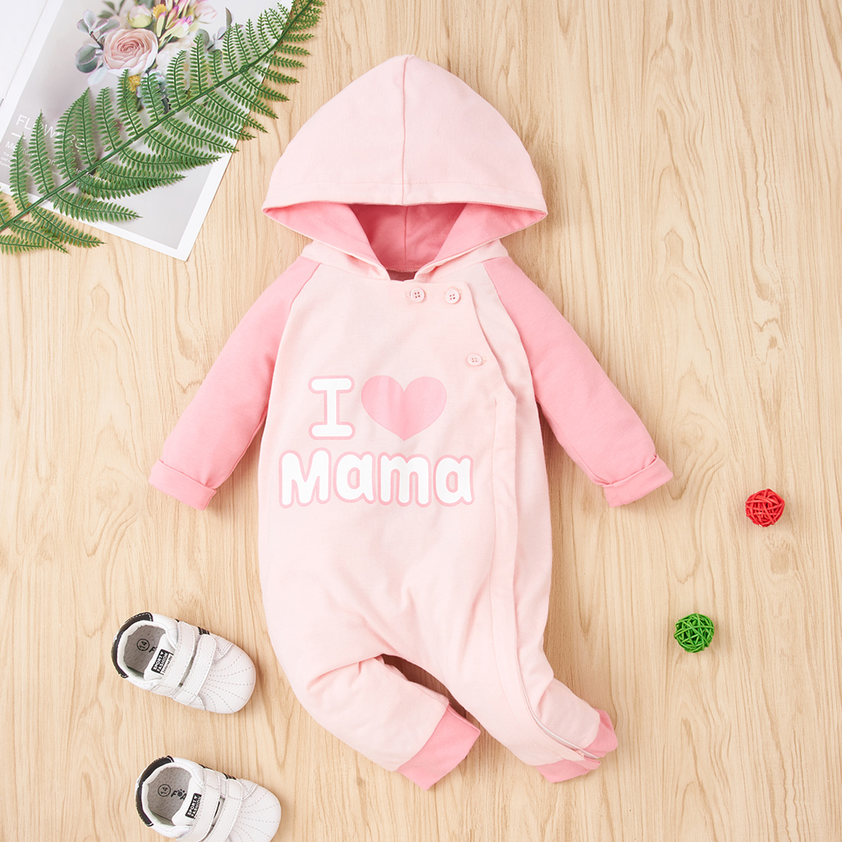 

Baby Letter Hooded Jumpsuit