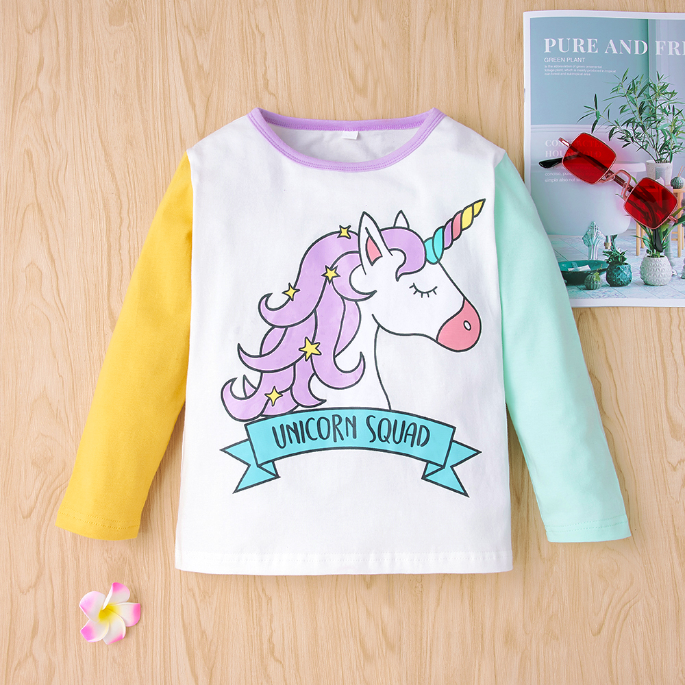 

Baby / Toddler Unicorn Colorblock Long-sleeve Tee