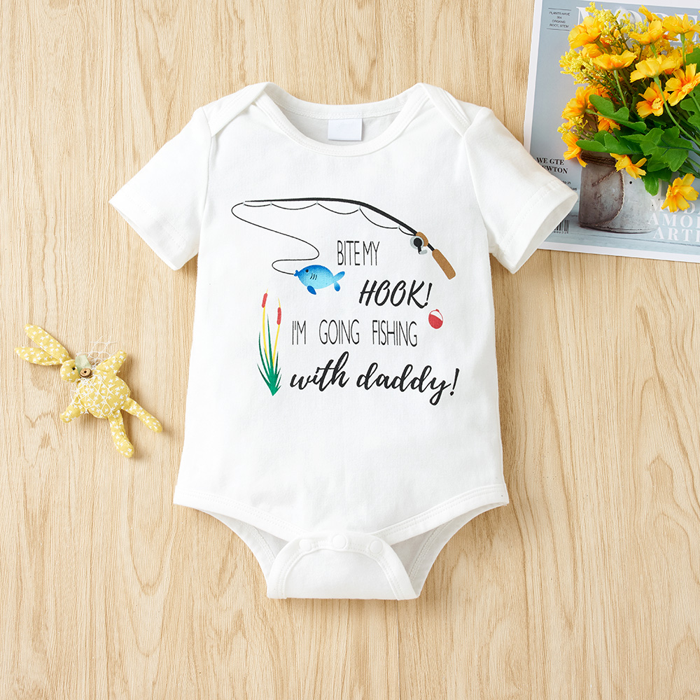 

Baby Letter Print Short-sleeve Romper