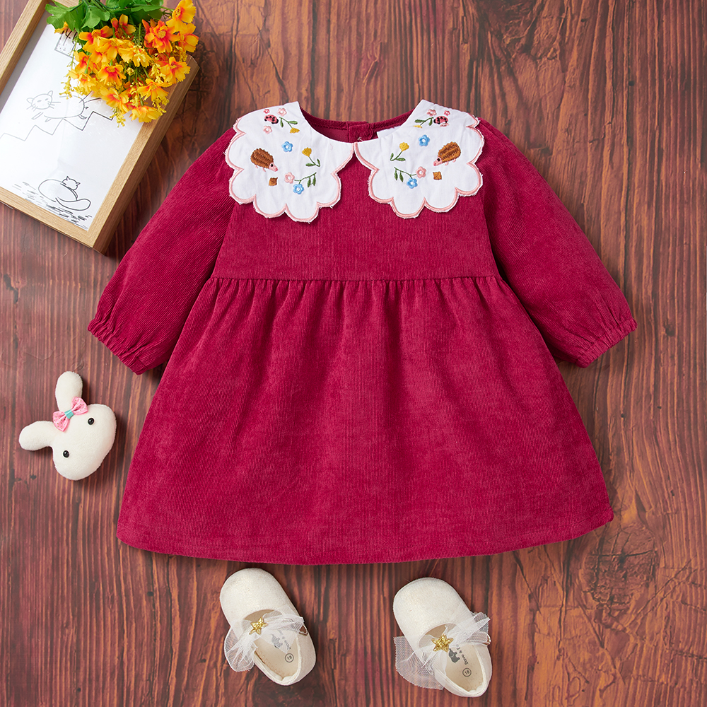 

1pc Baby Girl Long-sleeve Animal Sweet Dress