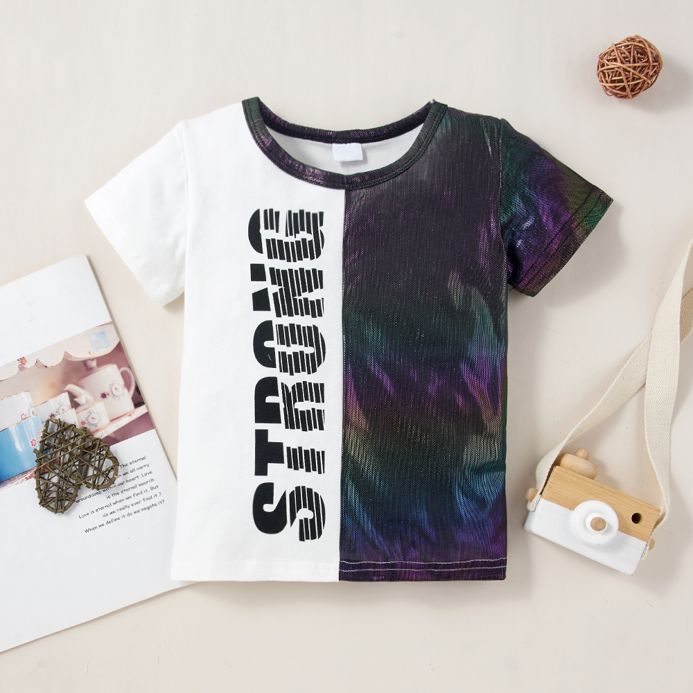 

Toddler Boy Cool Letter Splice Tee