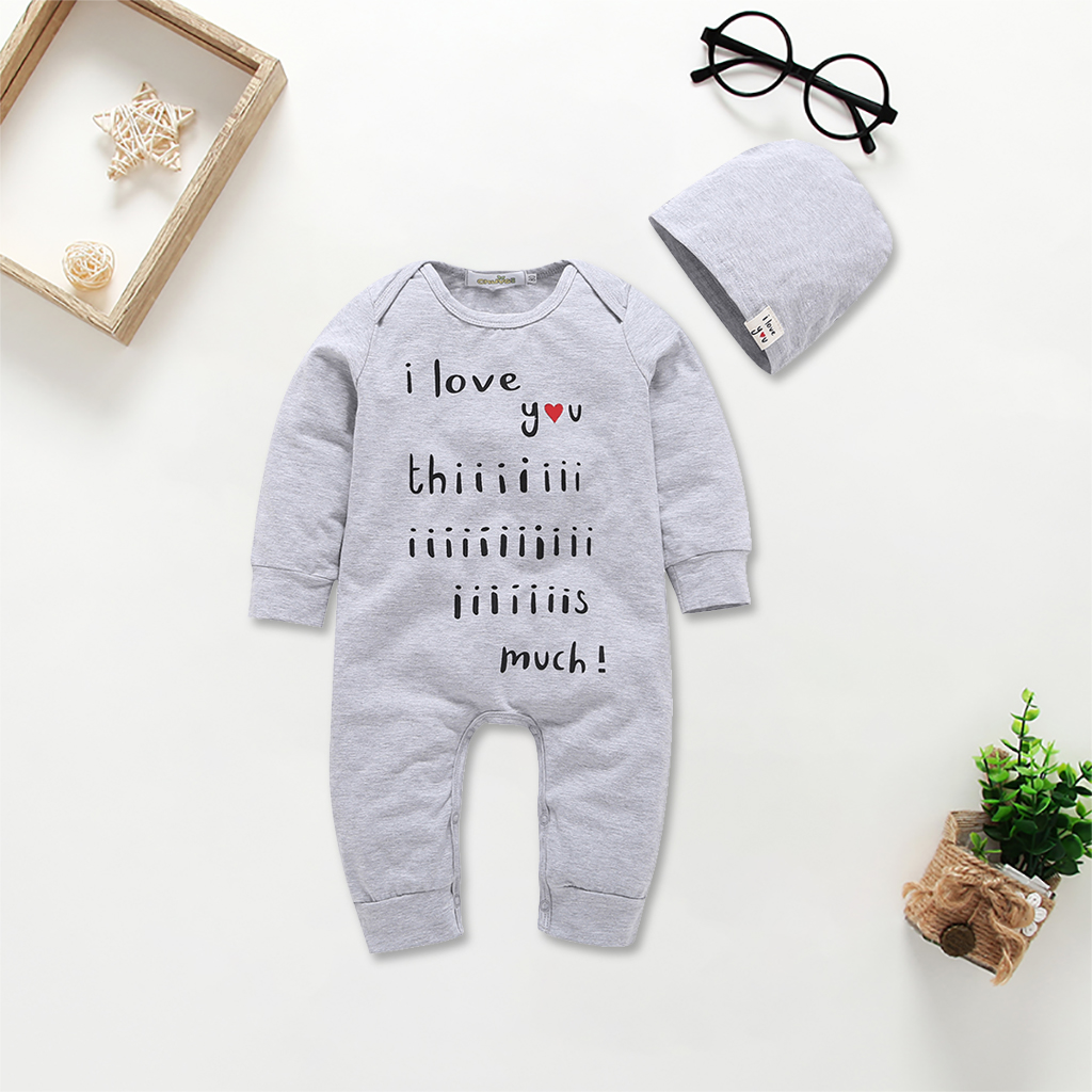 

Baby Love You Jumpsuit and Hat