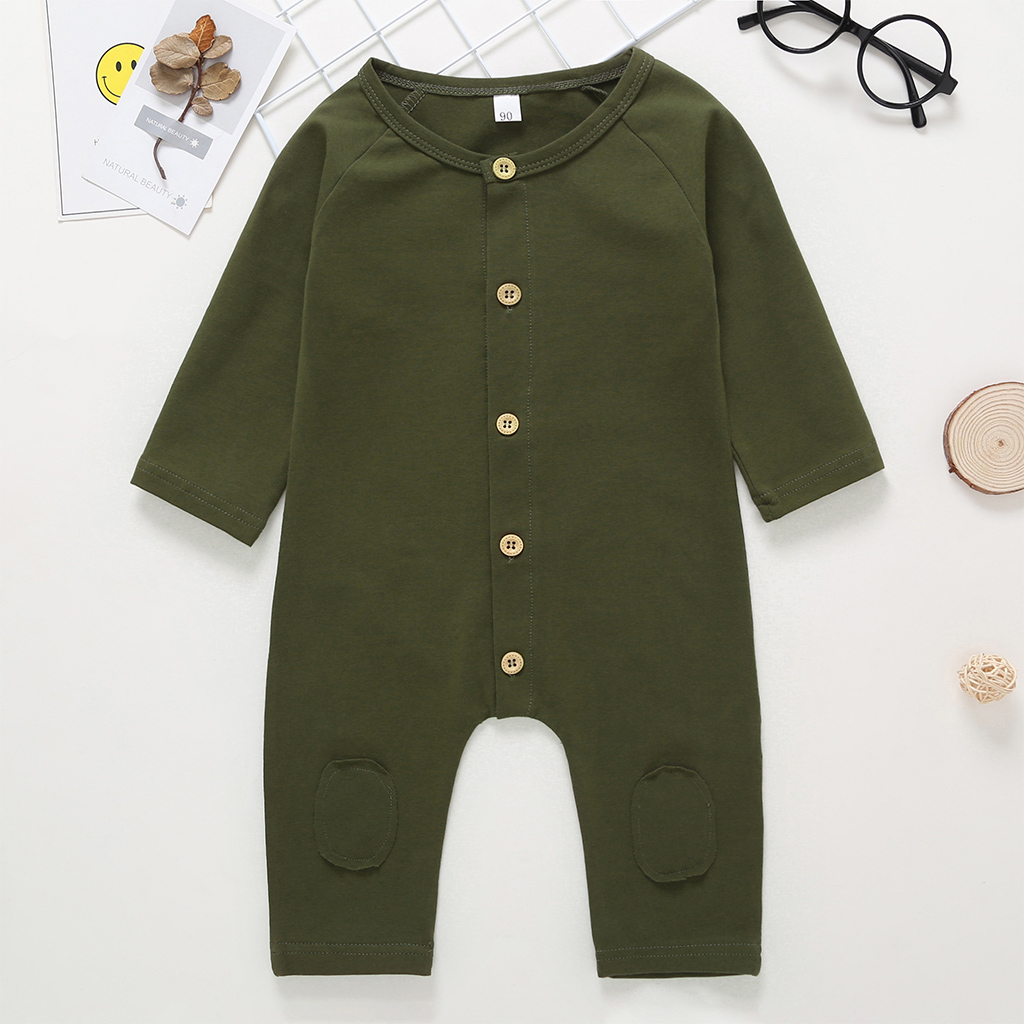 

Baby /Toddler Solid Knee Reinforced Jumpsuit