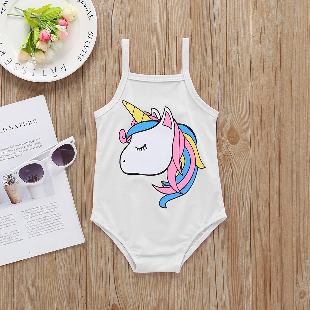 

Baby / Toddler Unicorn Print One Piece Swimwear