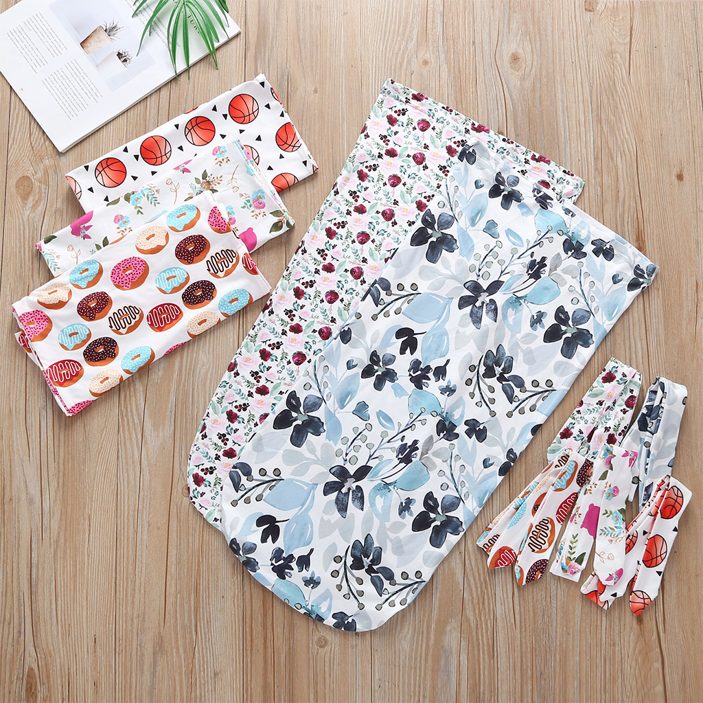

Rabbit Floral Print Sleeping Bag and Headband