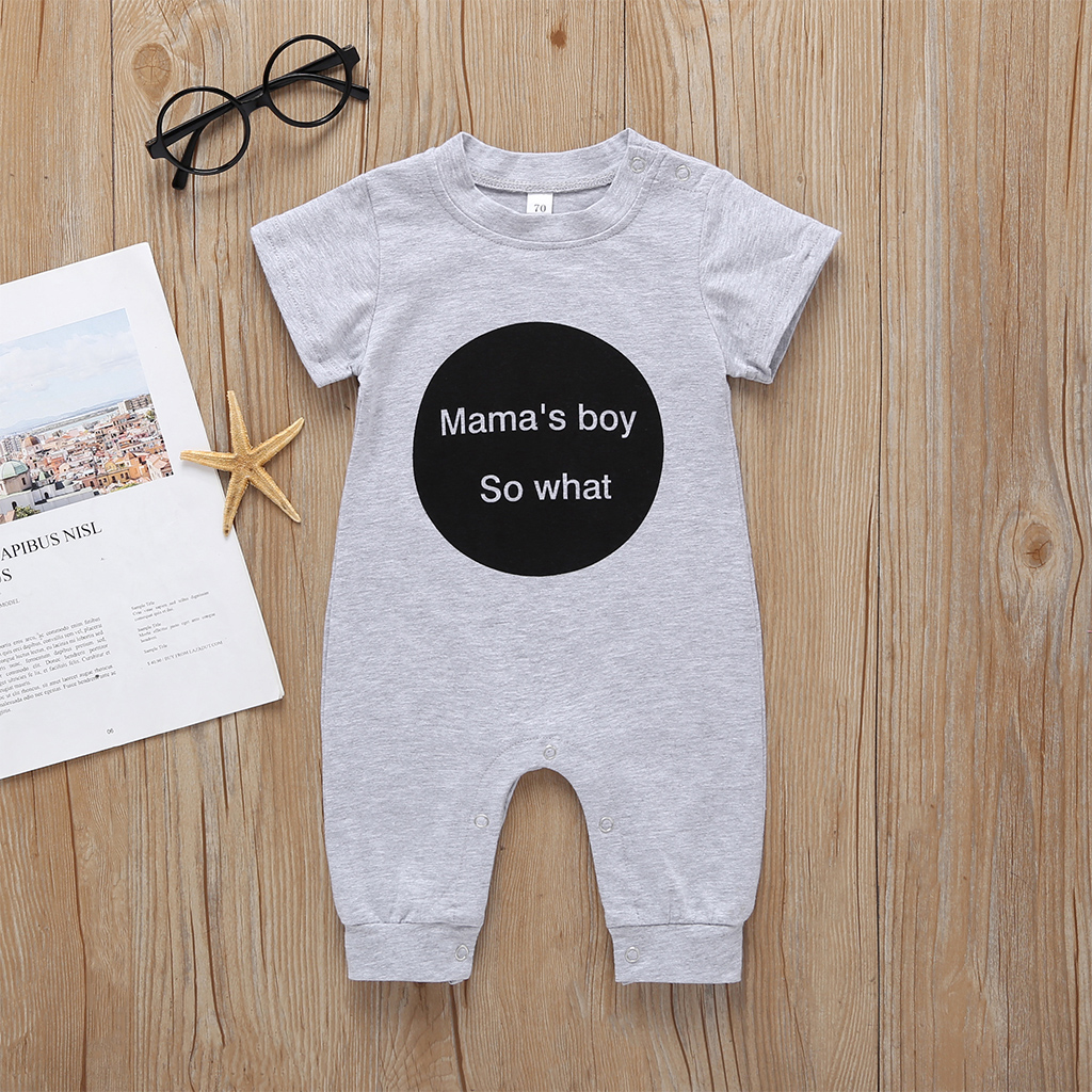 

Baby MAMA'S Boy Print Jumpsuit