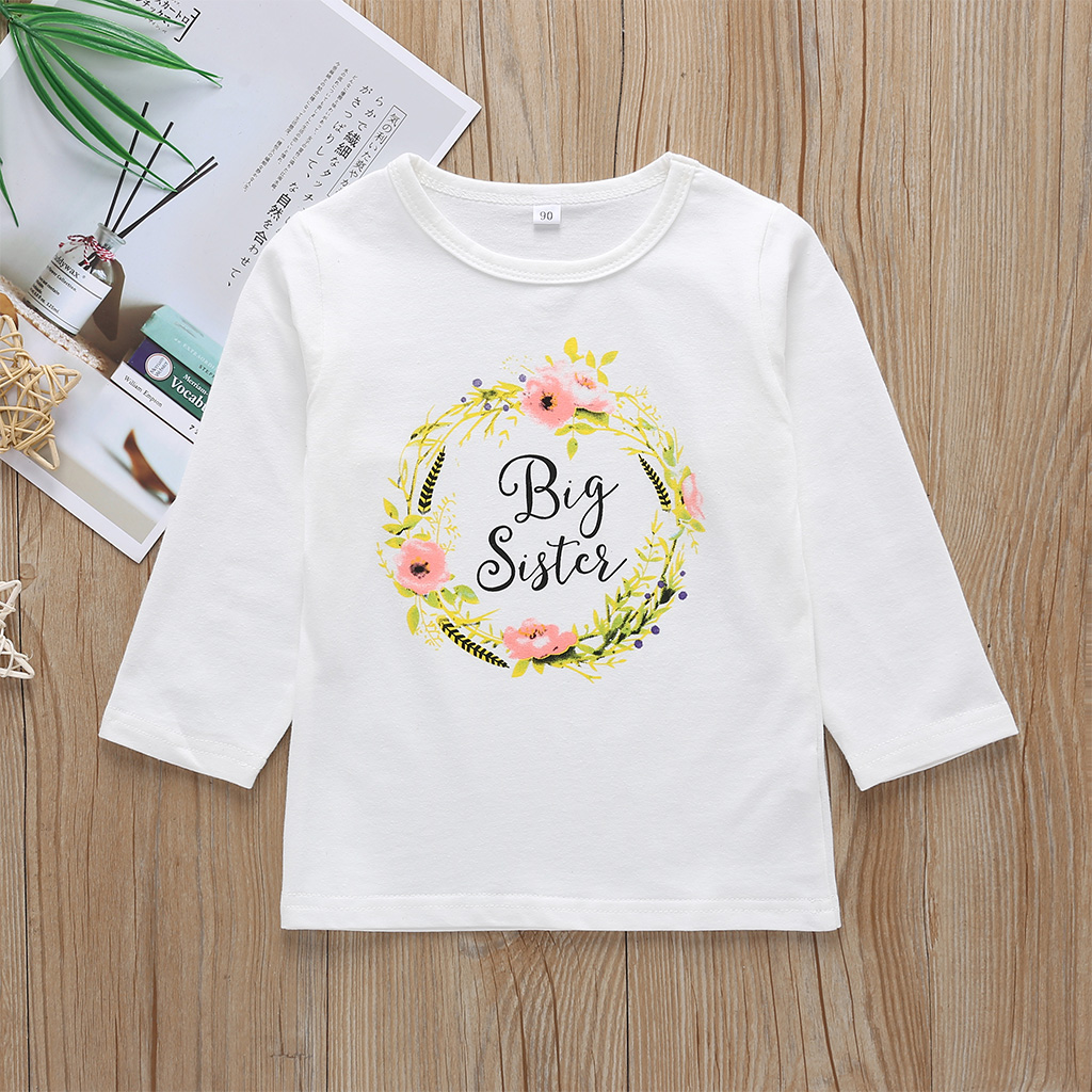 

Baby / Toddler BABY SISTER Print Long-sleeve Tee