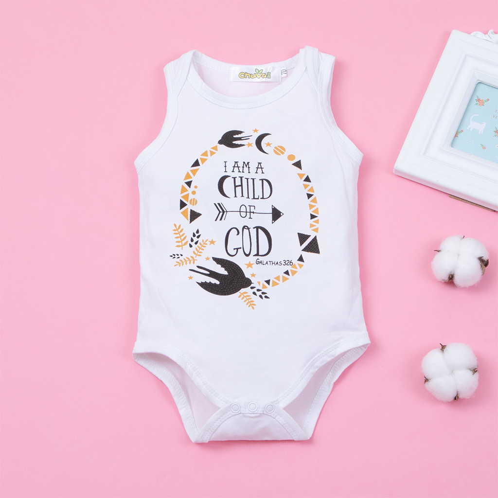 

Baby Letter Sleeveless Romper