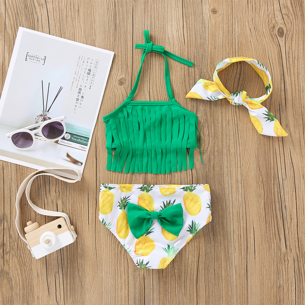 

3-pcs Baby Girl Fruit Swimsuit