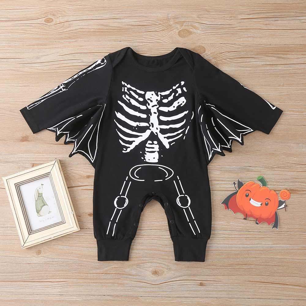 

Baby Halloween Bat Skeleton Jumpsuit