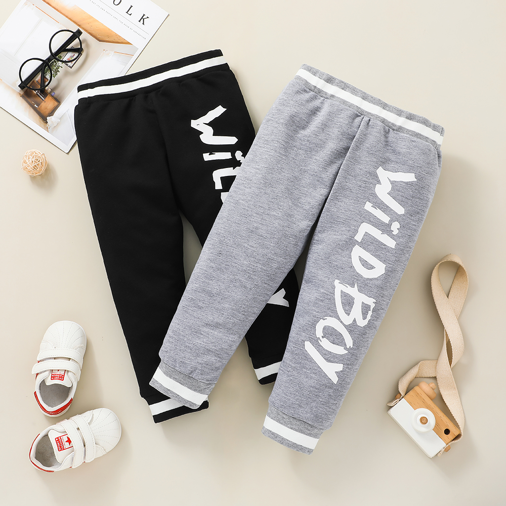 

Toddler Boy Letter Print Casual Pants