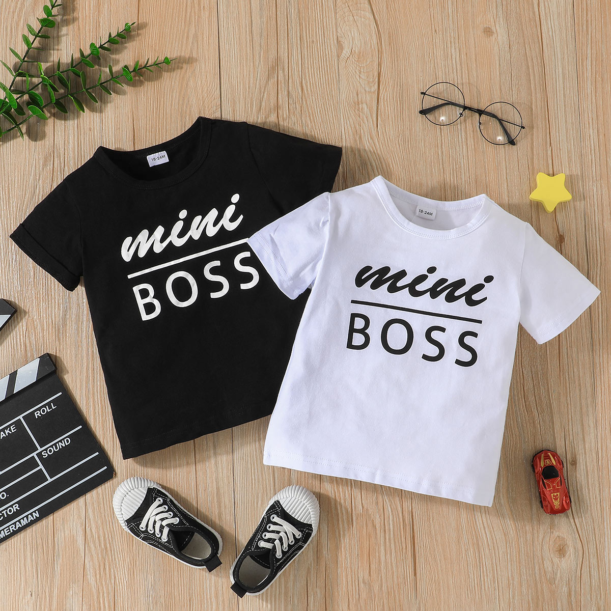 

Toddler Boy Casual Letter Print Short-sleeve Tee