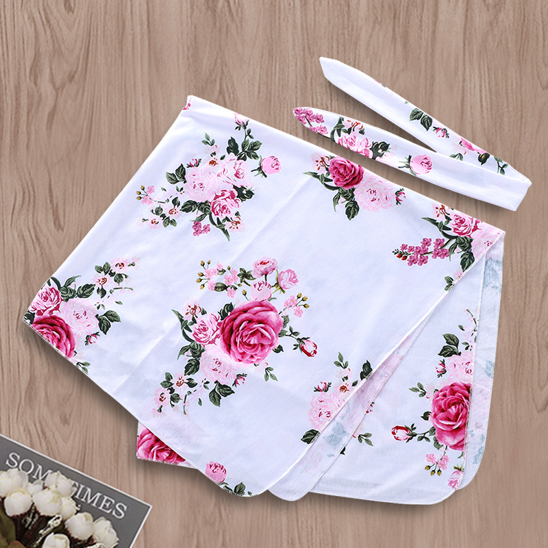 

Beautiful Floral Print Sleeping Bag and Headband
