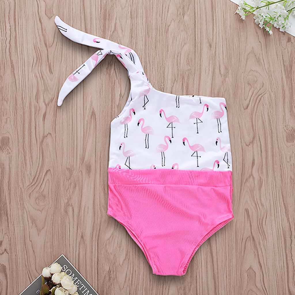 

Baby/ Toddler Girl's Flamingo Pattern Swimwear