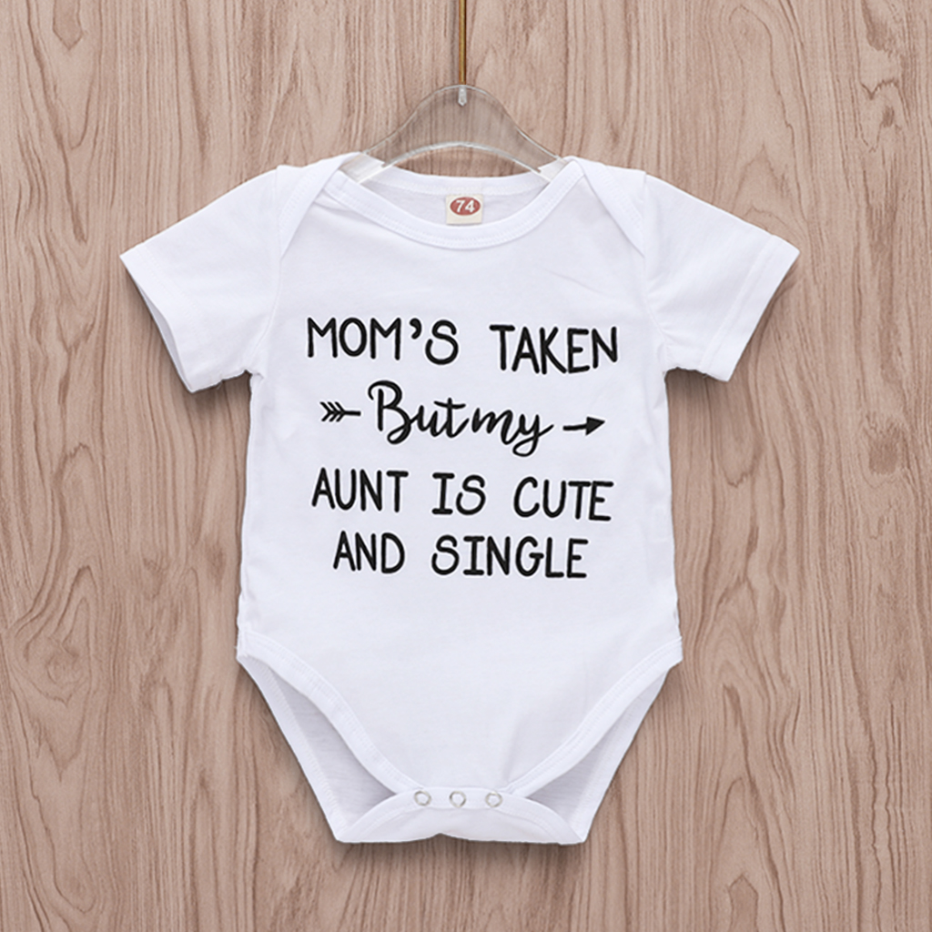 

Baby Letter Print Short-sleeve Round Neck Bodysuit