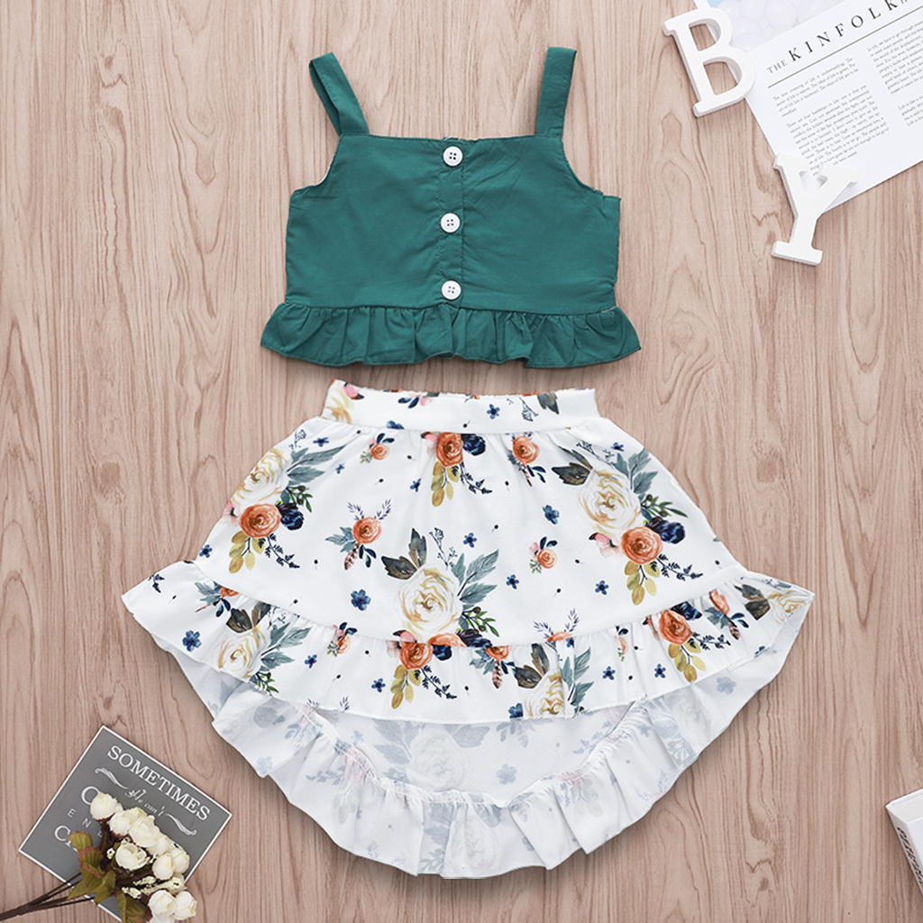 

2019 Baby / Toddler Ruffled Top and Floral Print Dress