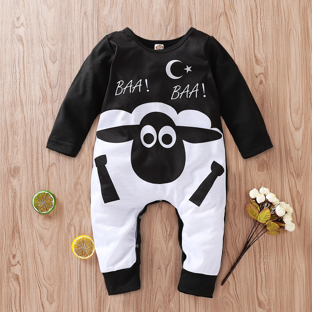 

Baby Boy / Girl Sheep Print Long-sleeve Jumpsuit