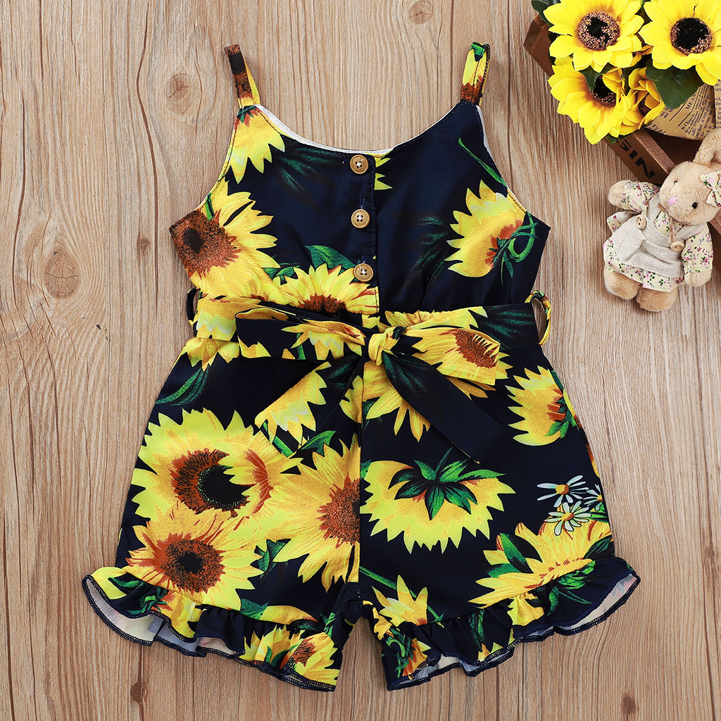

Sunflower Slip Jumpsuit For Girls
