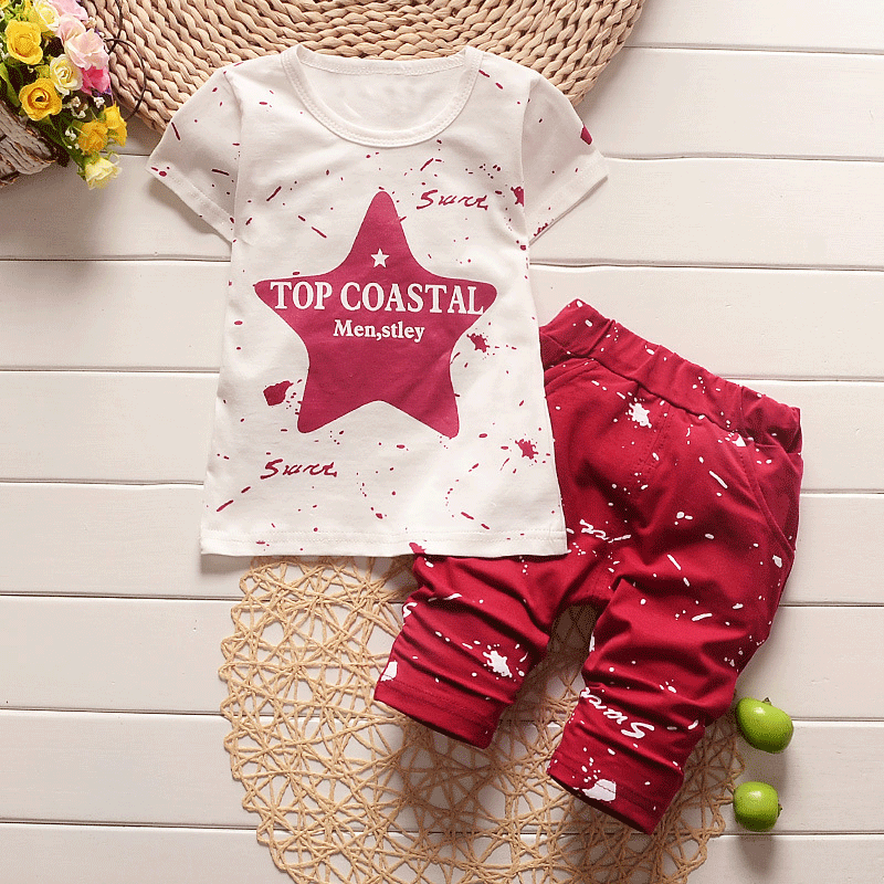 

2-piece Cool Letter Print Tee and Pants with Pockets for Baby Girls