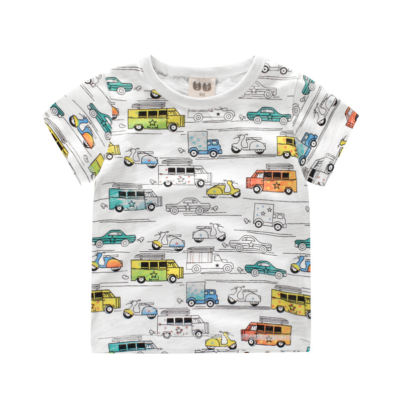 

Trendy Car Print Short-sleeve Tee for Boy
