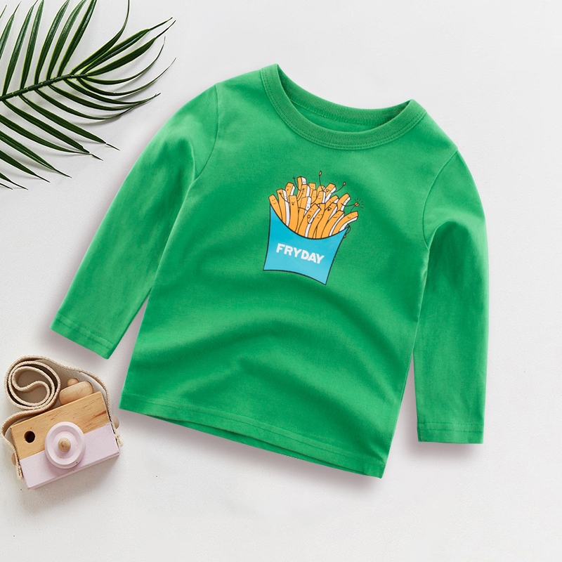 

Pure Cotton Print French fries Long-sleeve Top