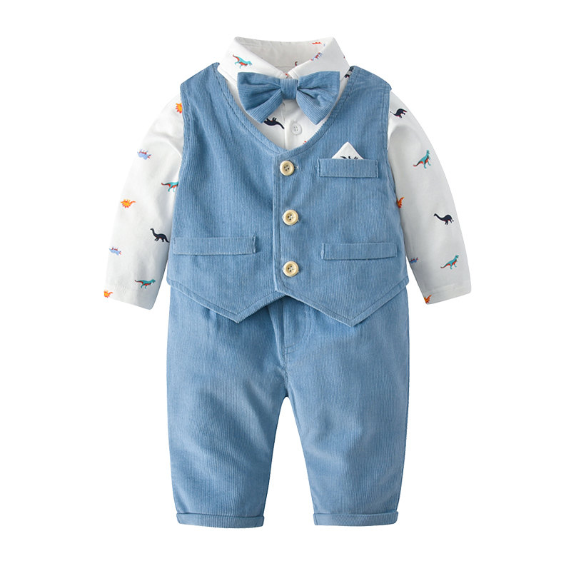 

3-pcs Baby Girl elegant Costumes & Formal Dresses & Tuxedos Long Sleeve Infant Clothing Outfits Cute Party