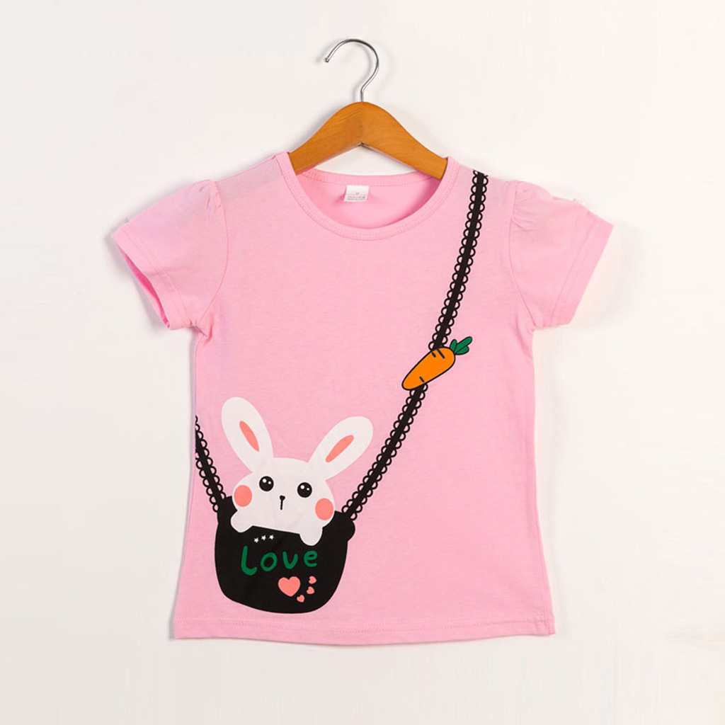 

Lovely Rabbit Faux-bag Short-sleeve Tee in Pink