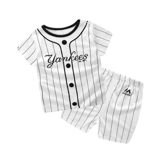 

2-piece Casual Short Sleeves Striped Tee and Shorts Set for Toddler Boy
