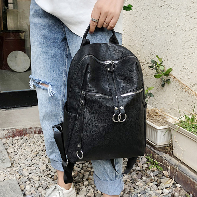 

Concise Double Zipper Backpack