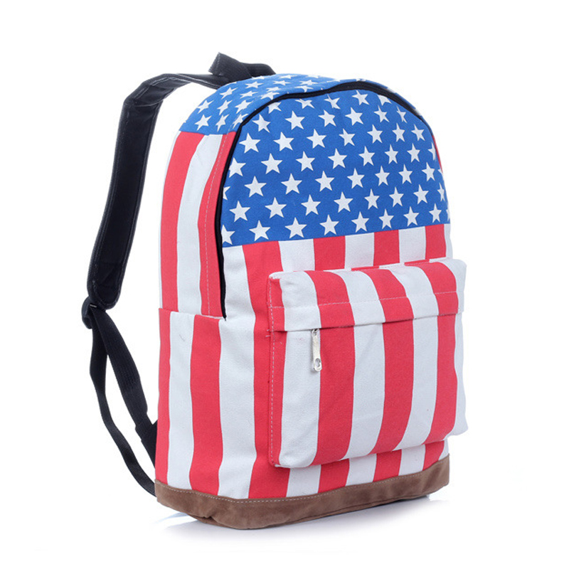 

Casual Large Capacity Flag Design Backpack