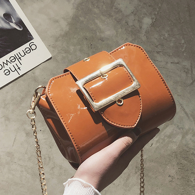 

Trendy Patent Leather Crossbody Bag