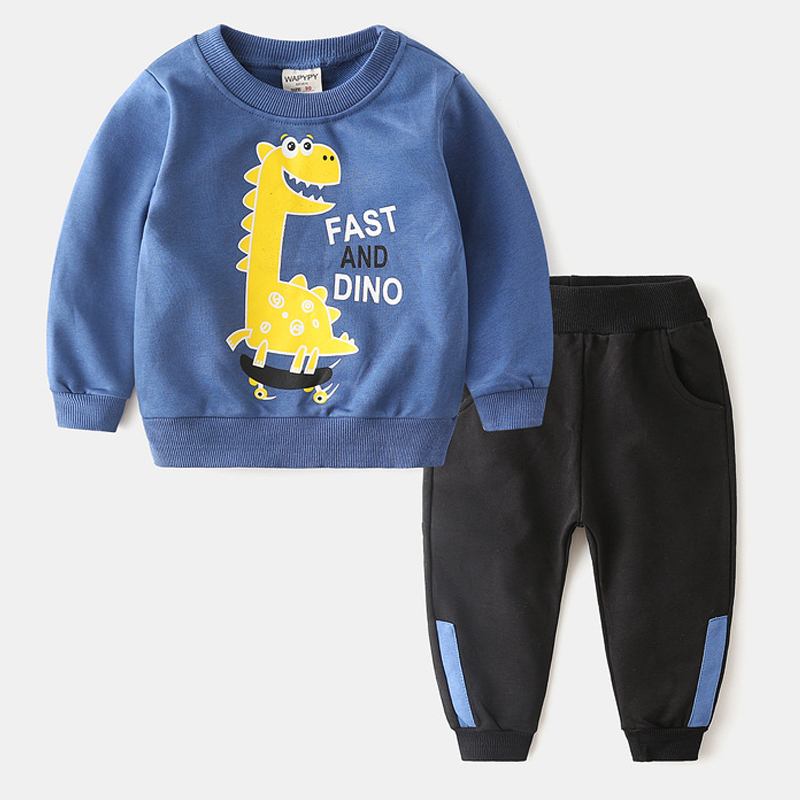 

Baby Boy Dinosaur Print Sweatshirt and Pants Set