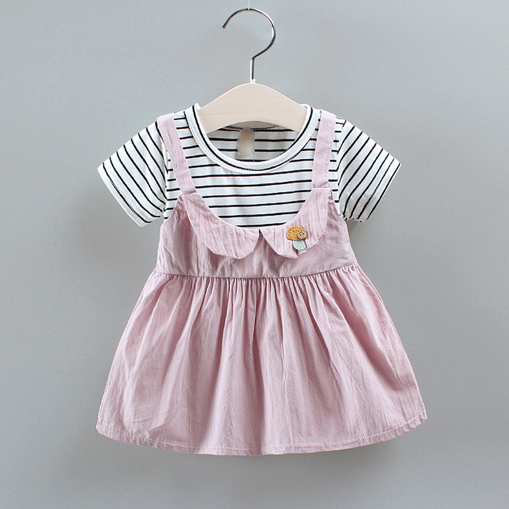

Summer Striped Color Block Dress