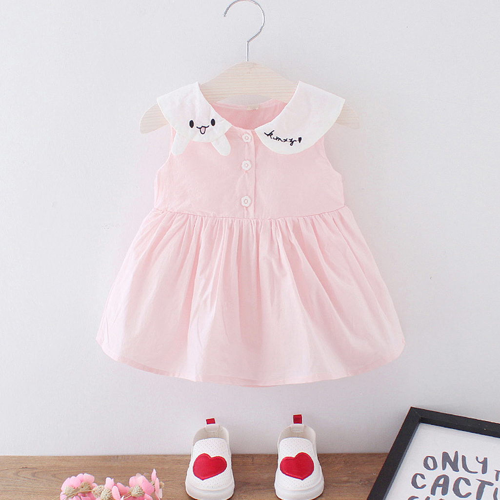 

Baby / Toddlers Cute Rabbit Design Doll Collar Sleeveless Dress