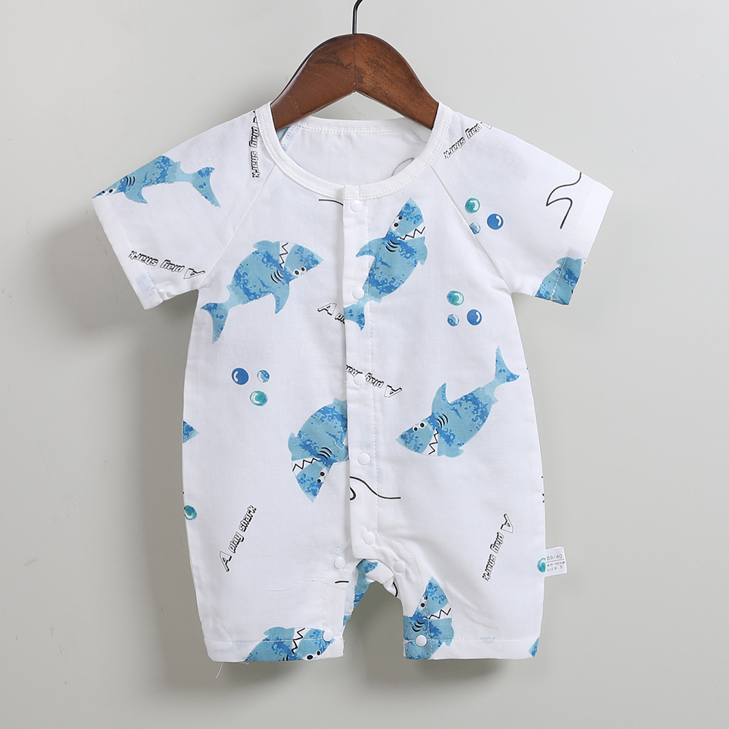 

Baby Shark Printed Cotton Romper